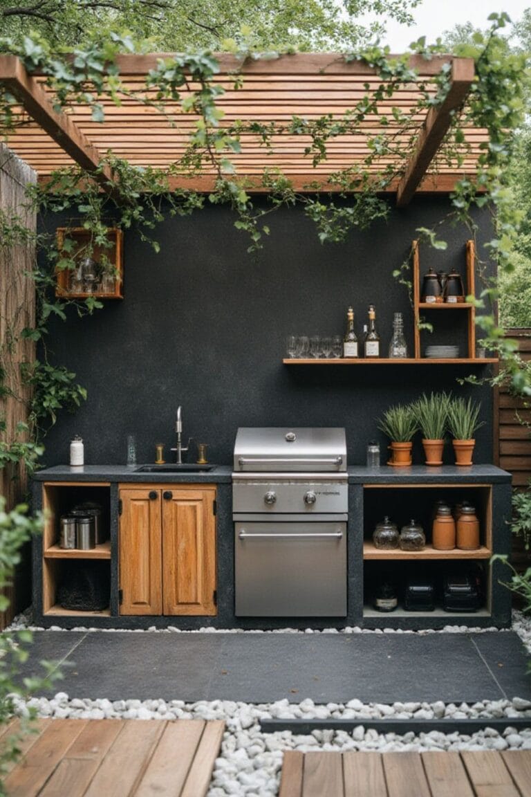 Outdoor Kitchen - Blend Nature With a Minimalist Layout